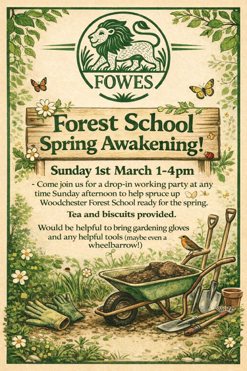 Forest School Spring Awakening (work party) - Sunday 1st March