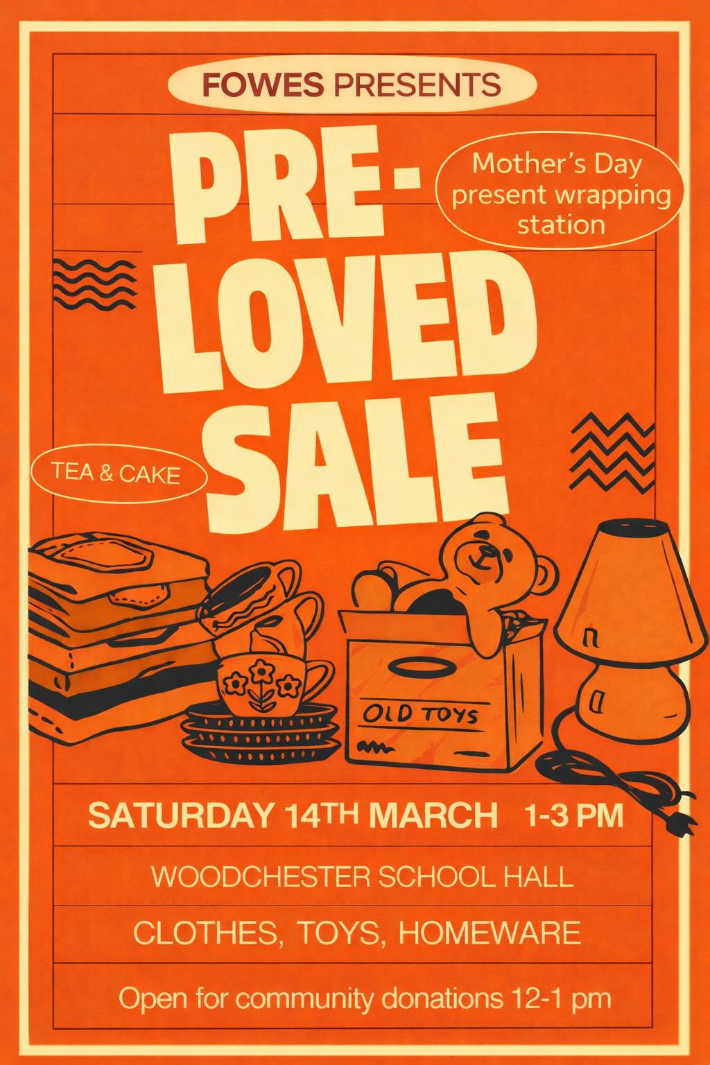 Pre-loved sale - Saturday 14th March!
